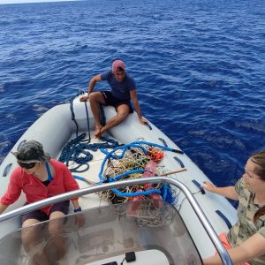 Volunteers retrieving ghost gear at Sea